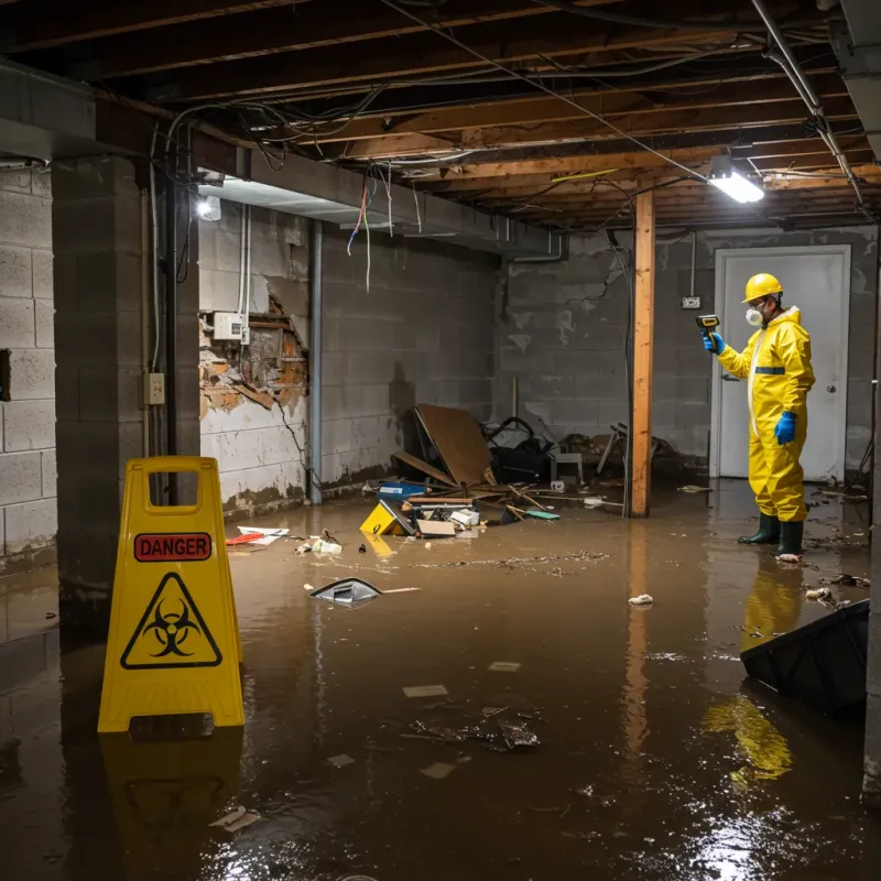 Flooded Basement Electrical Hazard in Carl Junction, MO Property